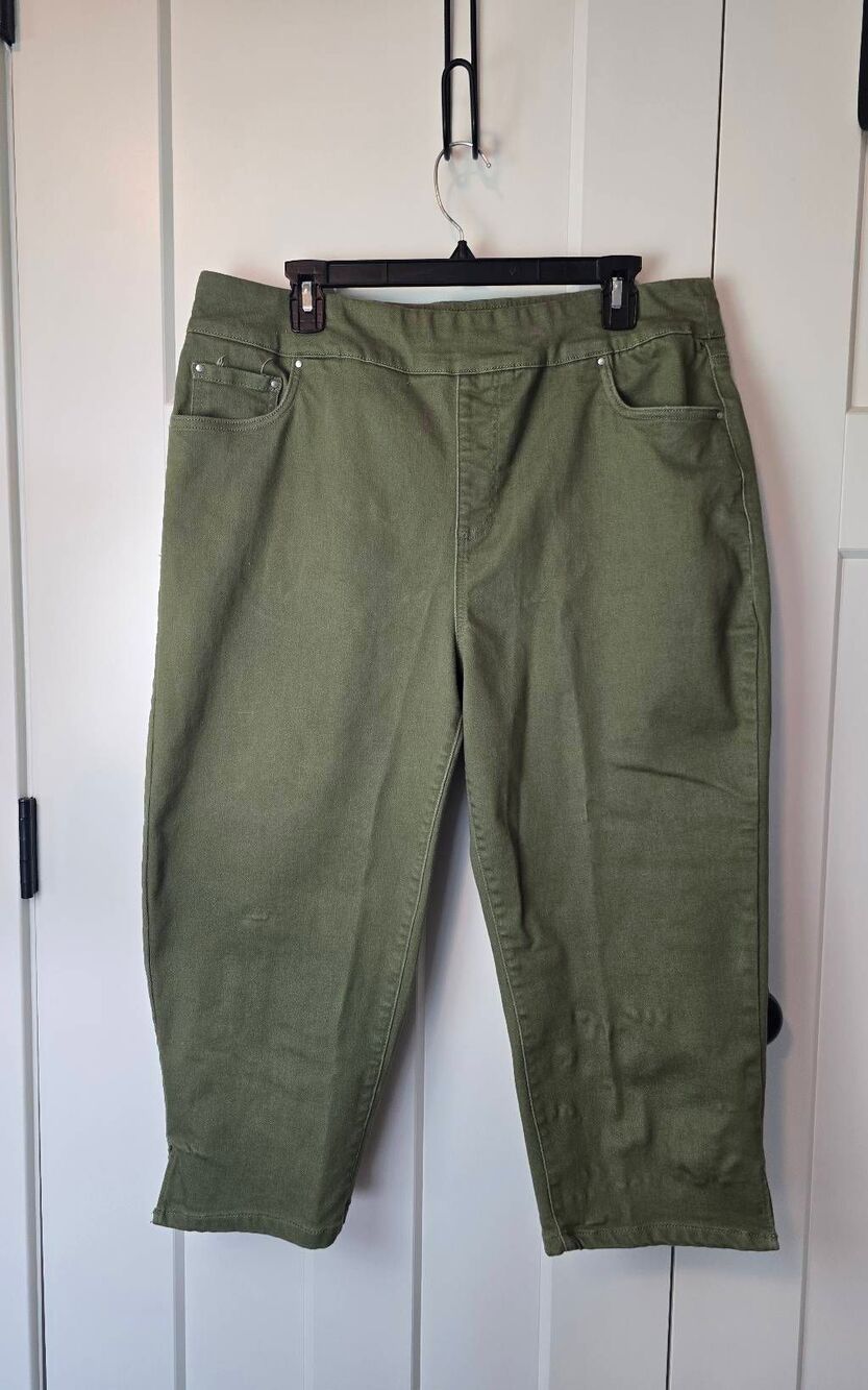 Blair Capris Olive Green Sz 18P